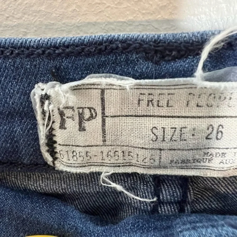 Free people 61855-16515125 Skinny hi-rise denim blue Jeans pockets size 26